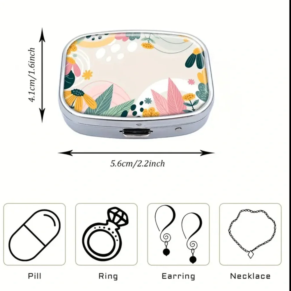 NEW| Pill Box Cute Floral Portable Case Medicine Organizer